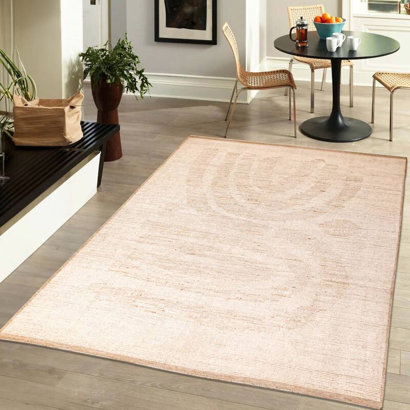 ECARPETGALLERY Hand-knotted Pak Finest Marrakesh Ivory Wool Rug - 9'1 x 11'9