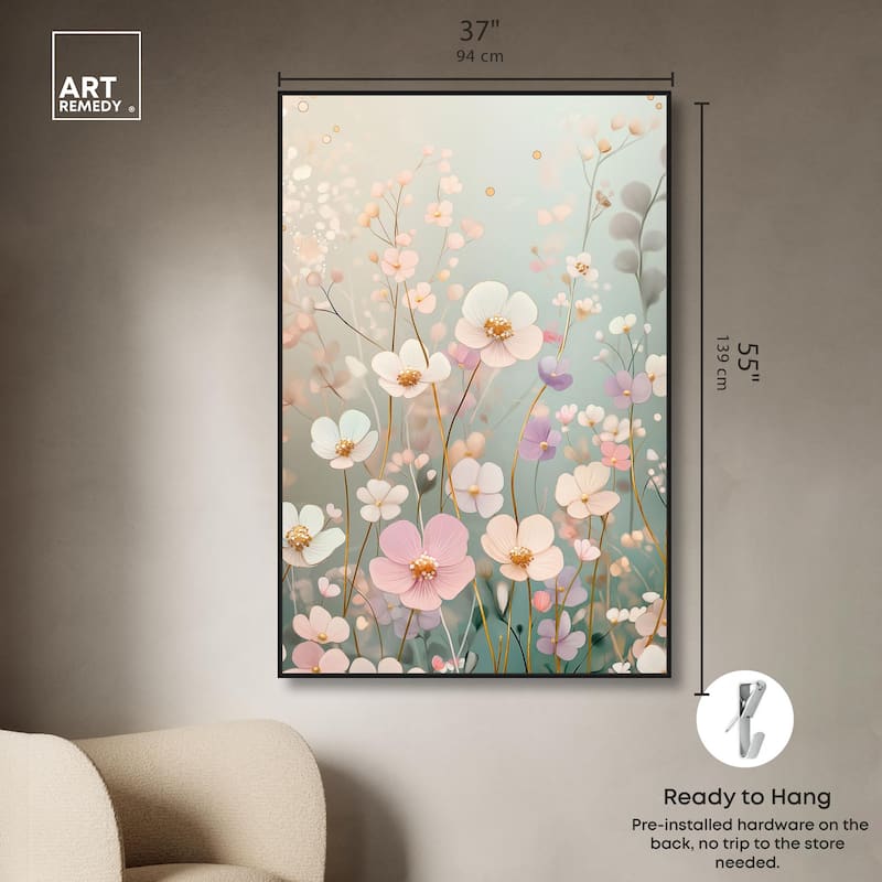 Tiny Blooms I Canvas by Art Remedy