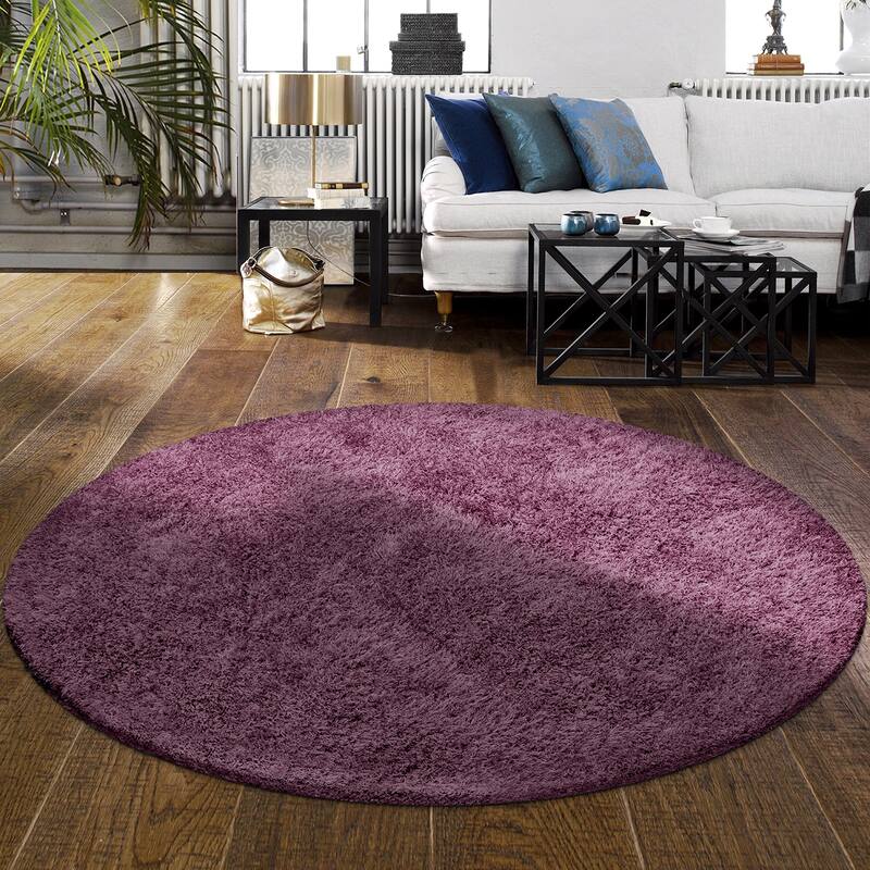 Superior Hand-tufted Plush Solid Shag Indoor Area Rug