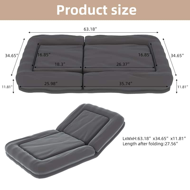 Folding Sofa Chair with 5 Adjustable Positions Plush Floor Lounge Chair for Gaming, Meditation, and Relaxation