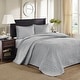 preview thumbnail 53 of 132, Madison Park Mansfield Reversible Oversized 3-piece Solid Texture Bedspread Quilt Set with Matching Shams