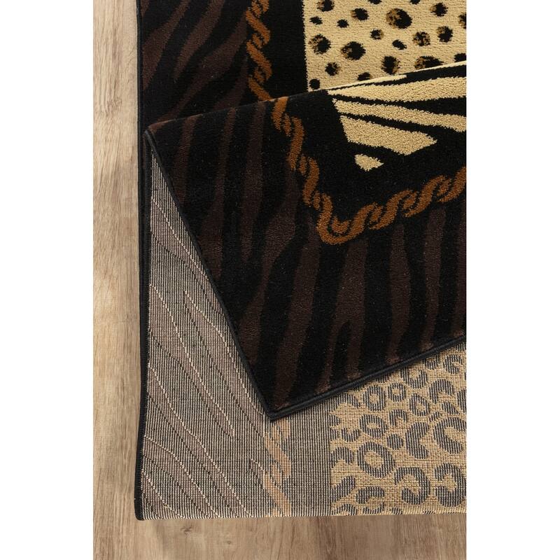 Multi 2 ft. x 3 ft. Animal Print Luxury Area Rug, 0.43 Pile Height – Sophisticated Warmth for Any Room - 6' x 7'