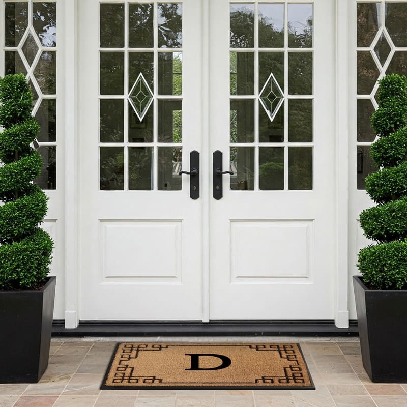 A1HC Natural Coir & Rubber Door Mat, Heavy Duty, Dirt Trapping, Long-Lasting Entrance Doormats,Thick & Durable Outdoor Entry Mat