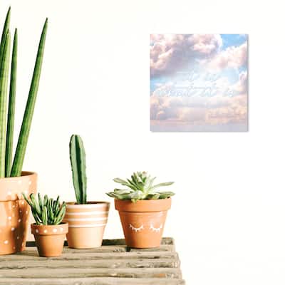 Wynwood Studio Prints Typography and Quotes What It Is Blue and Pastel Blue Glam Wall Art Canvas Print