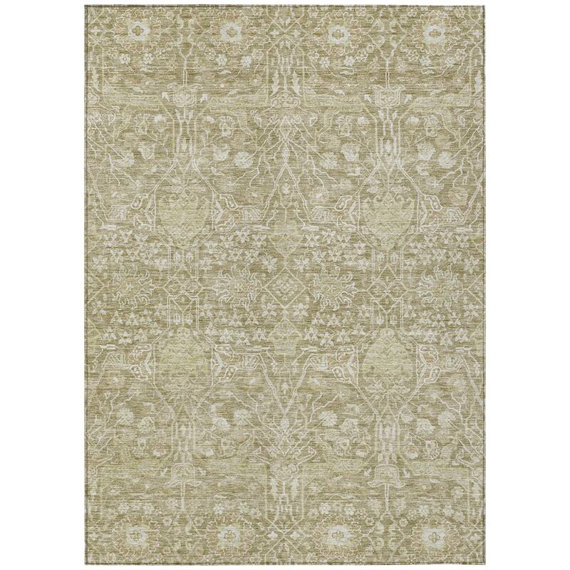 Machine Washable Indoor/ Outdoor Vintage Boho Chantille Rug