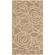 SAFAVIEH Courtyard Lorrayne Floral Geo Indoor/ Outdoor Area Rug - 2' x 3'7" - Coffee/Sand