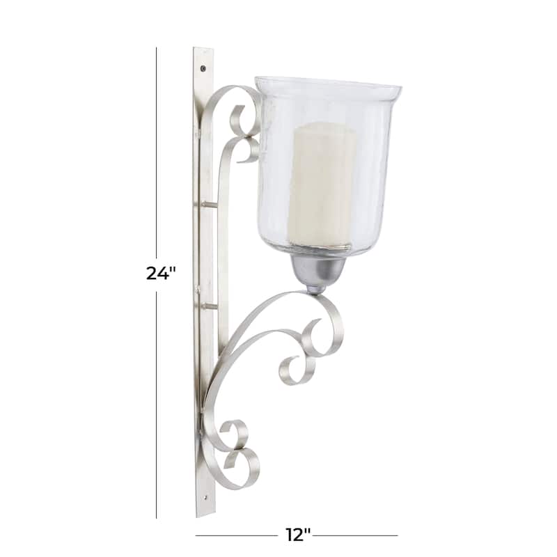 Sleek Metal Single Candle Wall Sconce - Gold, Silver, Black