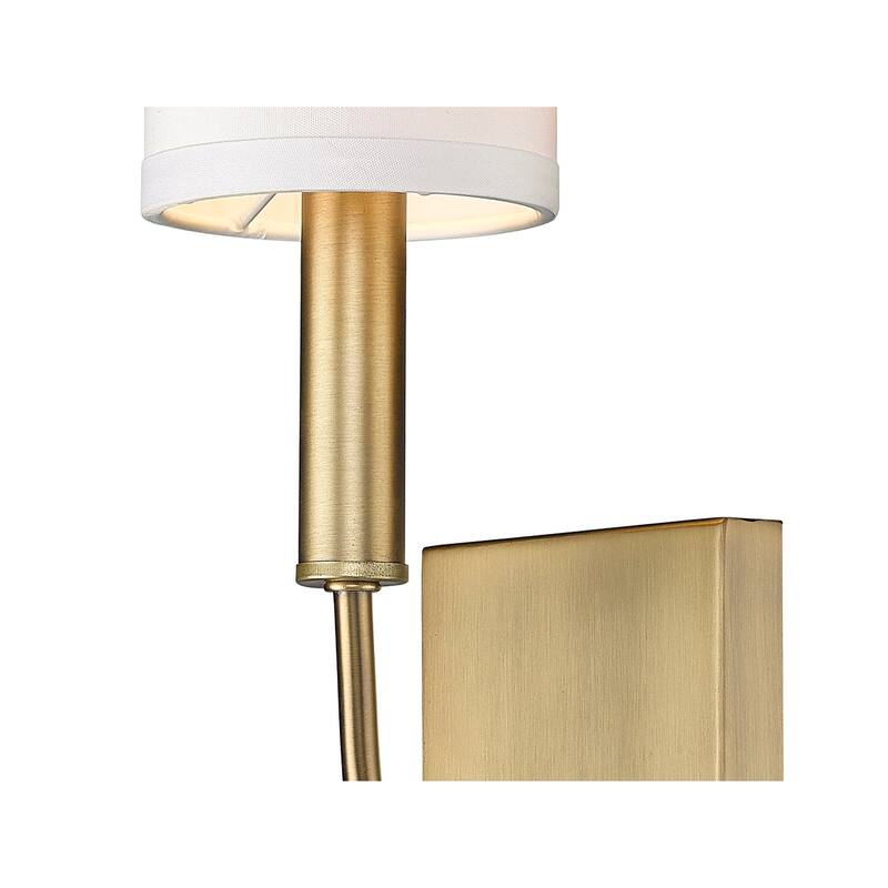Aged Brass Modern Glam Traditional 1-light Wall Sconce with Shade