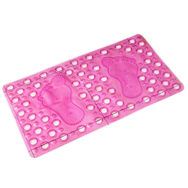 PVC Foot Shape Ground Floor Foot Mat - Pink