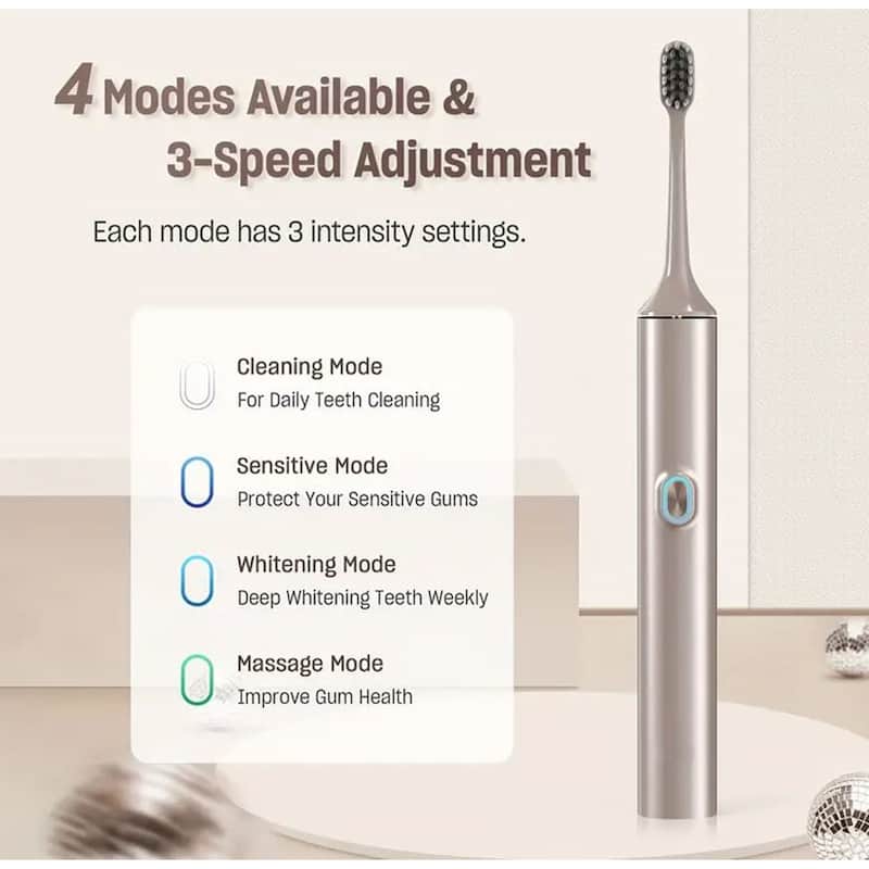 Laurel Ultrasonic Electric Toothbrush with 4 Modes