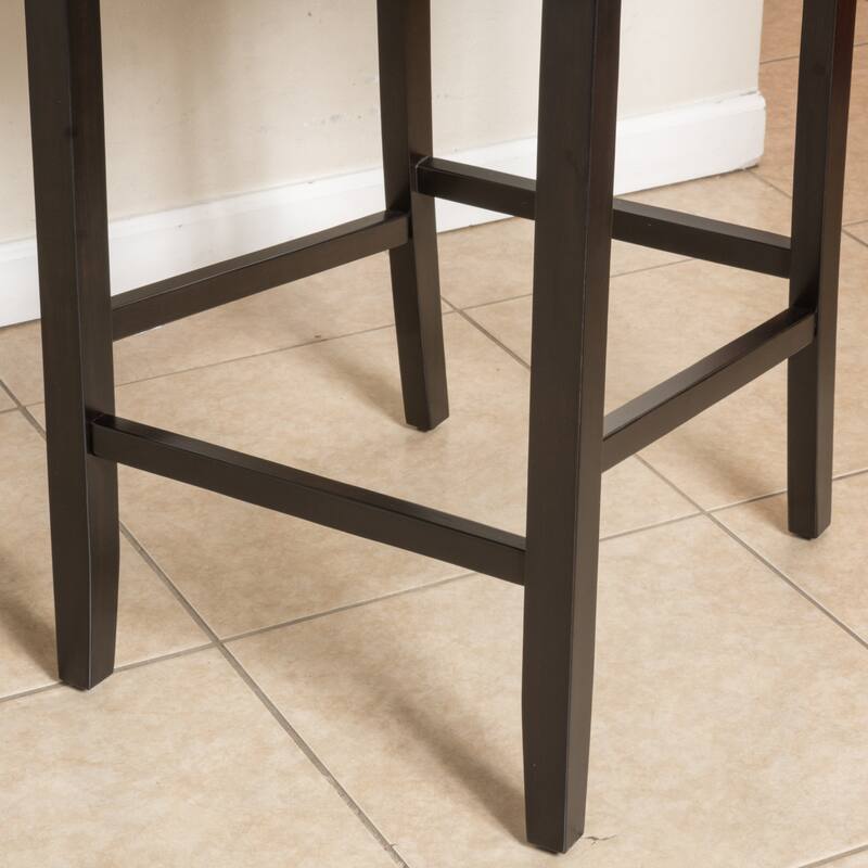 Logan Bonded Leather Backed Barstool (Set of 2) by Christopher Knight Home
