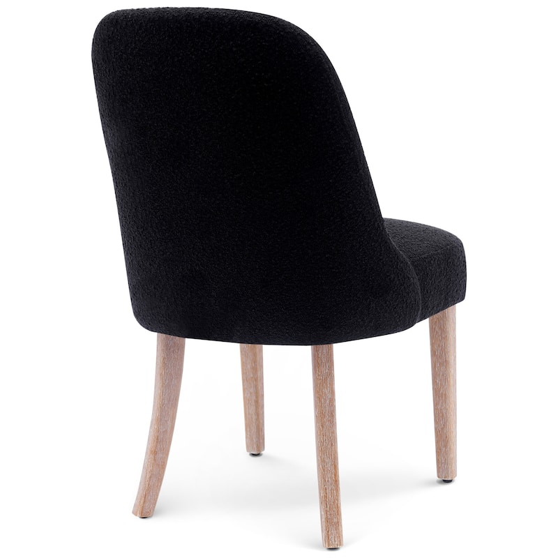 Farmhouse Water and Stain Resistant Boucle Upholstered Side Chair (Set of 6)
