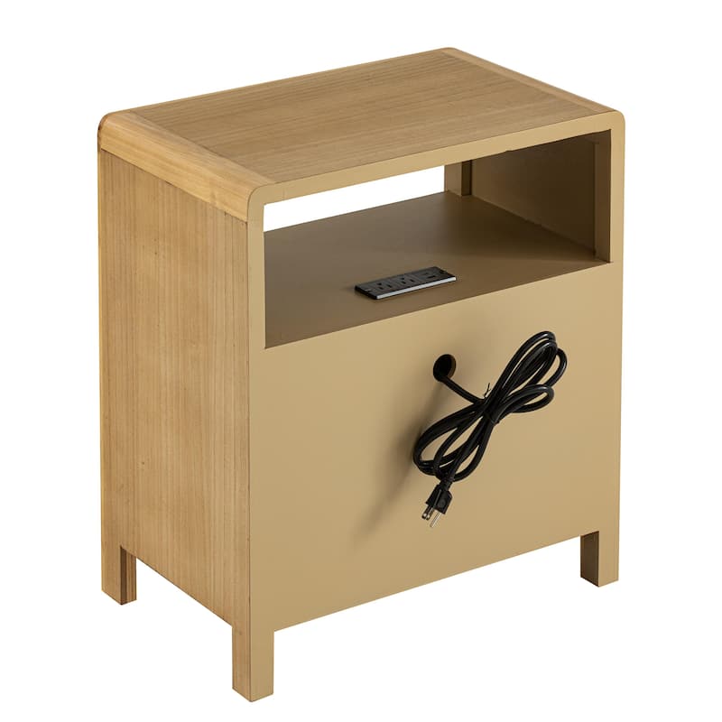COZAYH Fully-Assembled Farmhouse Nightstand, Rustic Distressed Wood Retro Accent Dresser, Chest of Drawers,Boho