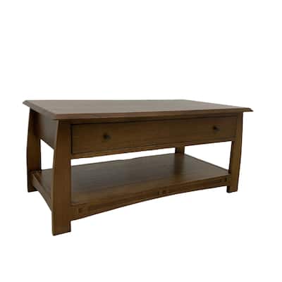 Mission Crofter Style 1 Drawer Coffee Table - Model A32 - Walnut Stain