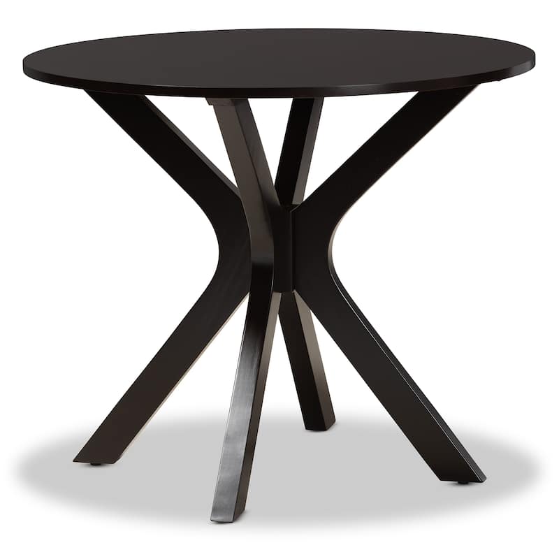 Luise Modern and Contemporary 5-Piece Wood Dining Set-Grey/Dark Brown