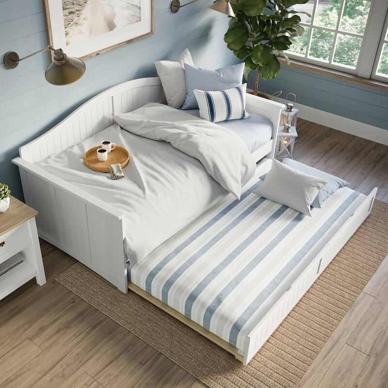 Nantucket Twin Wood Daybed with Twin Size Trundle