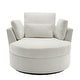 preview thumbnail 42 of 60, Upholstered Accent Swivel Barrel Armchair Club Chair with Pillows