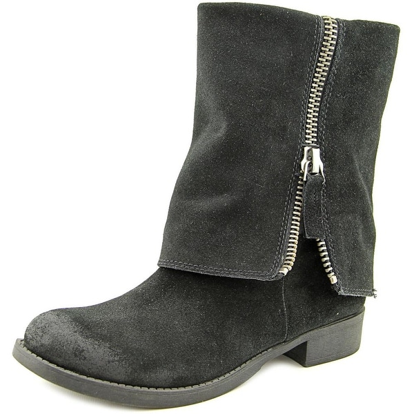 Shop Nine West Thomasina Women Round Toe Suede Black Mid ...