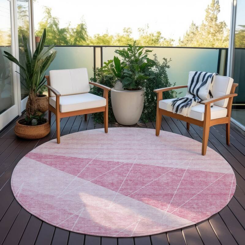 Machine Washable Indoor/ Outdoor Chantille Modern Prism Rug