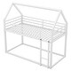 preview thumbnail 5 of 15, Twin Over Twin House Bunk Bed with Built-in Ladder