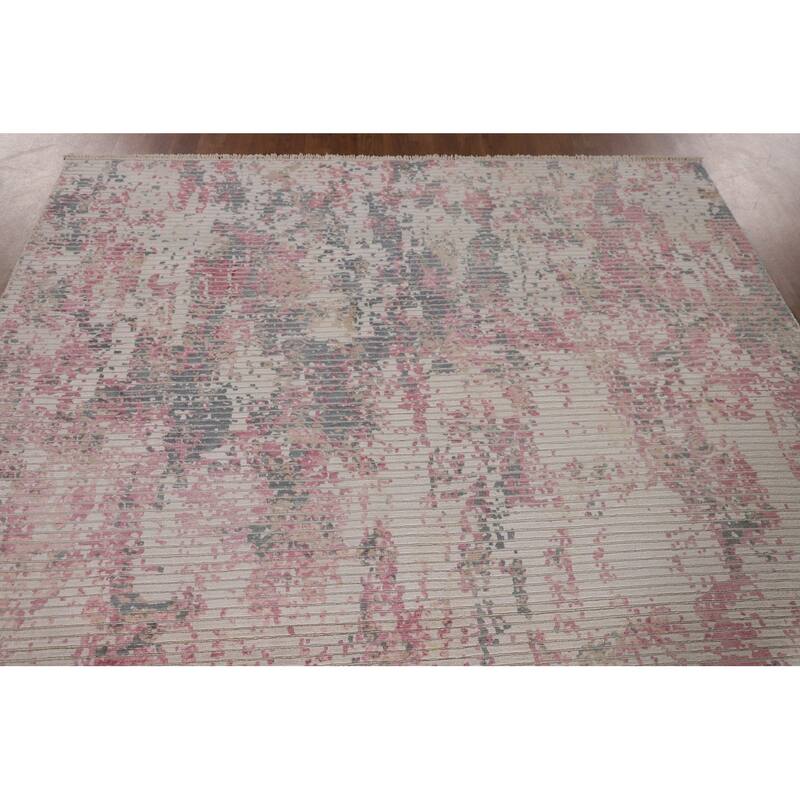 Abstract Modern Area Rug Hand-Knotted Wool Carpet - 6'6"x 9'7"