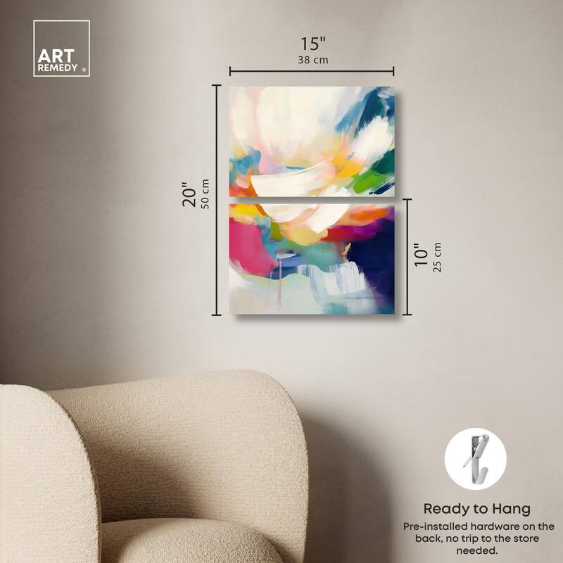 Riot of Color I Canvas Set of 2 by Art Remedy, Gallery Wrapped