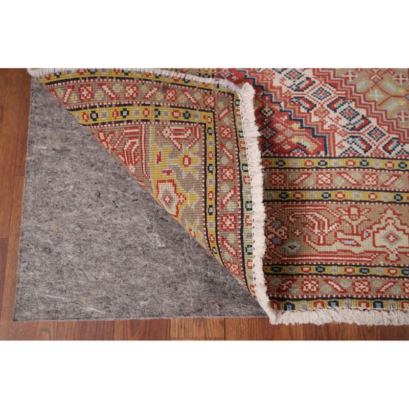 Geometric Tabriz Vintage Persian Area Rug Handmade Wool Carpet - 6'4" x 9'6"