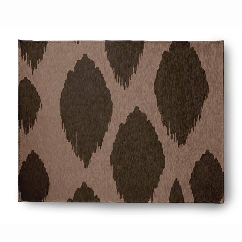 Web of Ikat Soft Chenille Rug - 8' x 10' - Brown