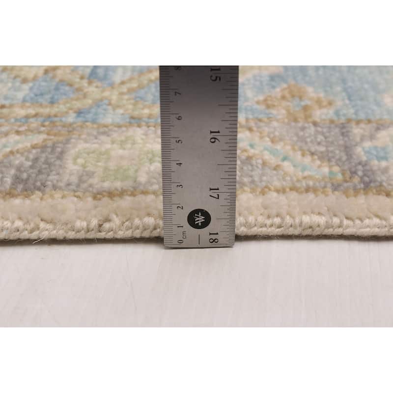 ECARPETGALLERY Hand-knotted Modern Oushak Ivory Wool Rug - 8' 2" x 9' 11"