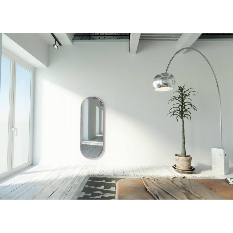 Glass Warehouse SF-PL-22X60 Inara 22" W x 60" H Oval Framed Bathroom