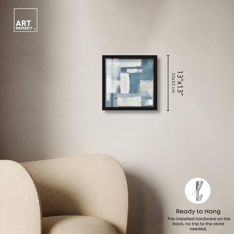 Deconstructed Blue III Shadowbox by Art Remedy