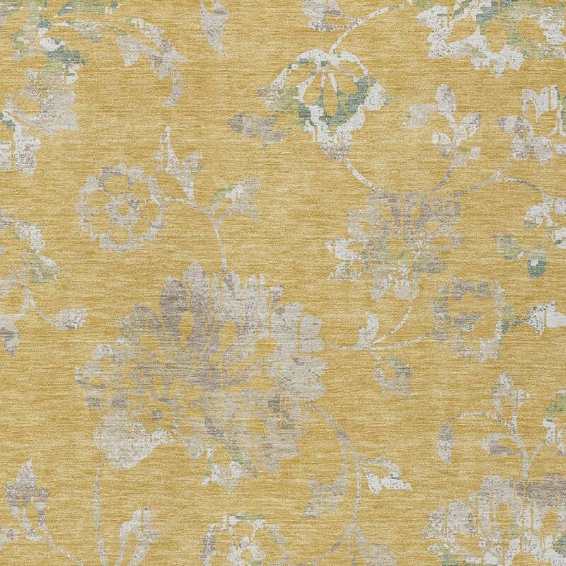 HomeRoots Floral Transitional Rectangle Outdoor Rug