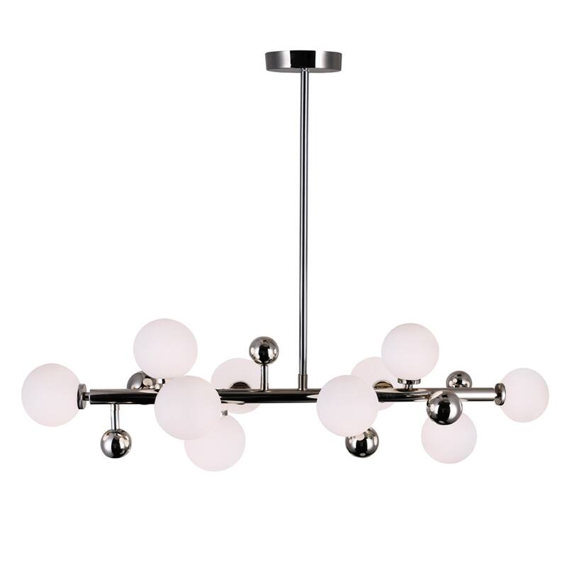 Element 10 Light Chandelier With Polished Nickel Finish - Polished Nickel