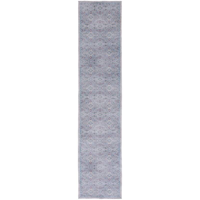 SAFAVIEH Serapi Machine Washable Maryann Medallion Distressed Rug.. - 2' x 9' Runner - Grey/Beige