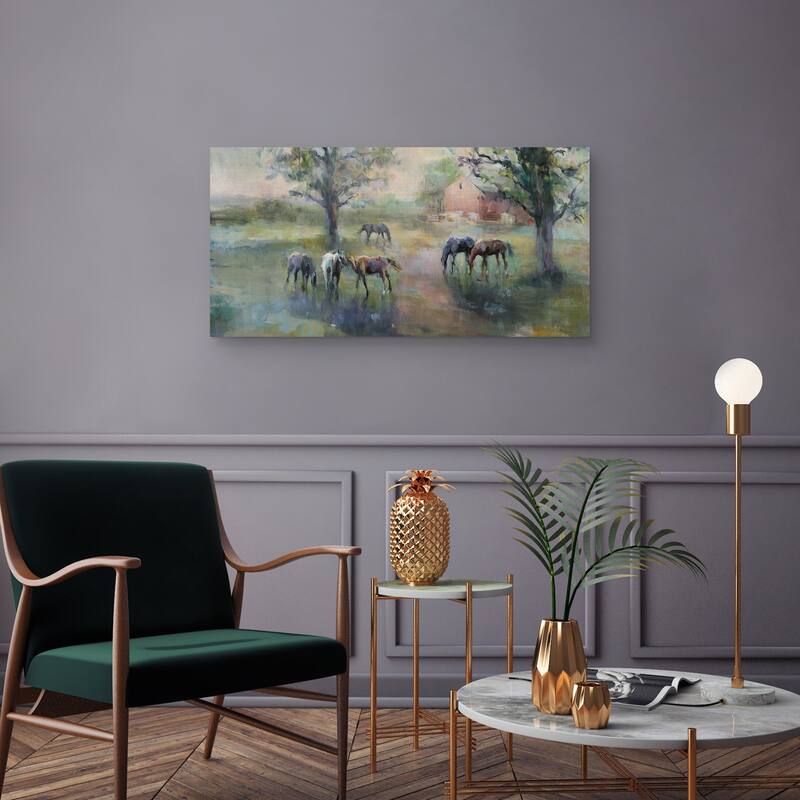 Daybreak on the Farm Canvas Art Print