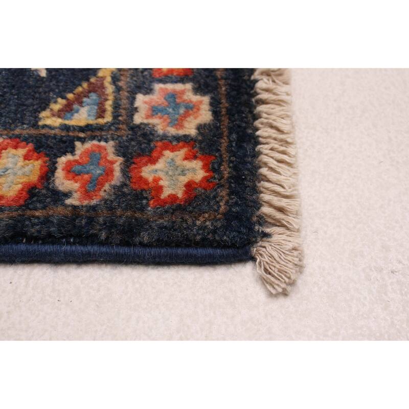 ECARPETGALLERY Hand-knotted Uzbek Ghazni Navy Wool Rug - 3'10 x 5'10