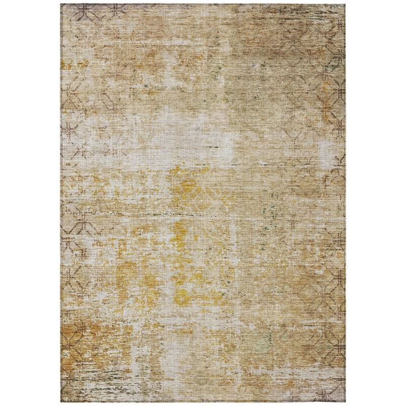 HomeRoots Geometric Transitional Rectangle Outdoor Rug