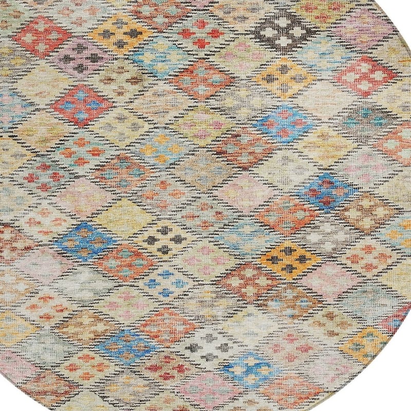 HomeRoots Geometric Transitional Rectangle Outdoor Rug