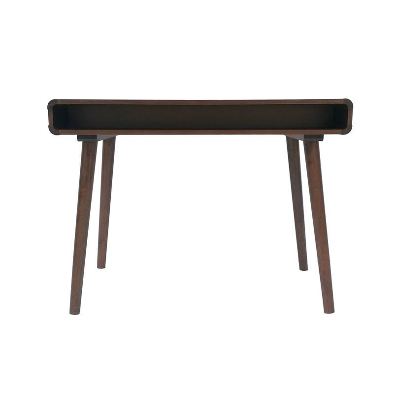 Brown Mid-Century Modern Writing Desk with Storage Drawers