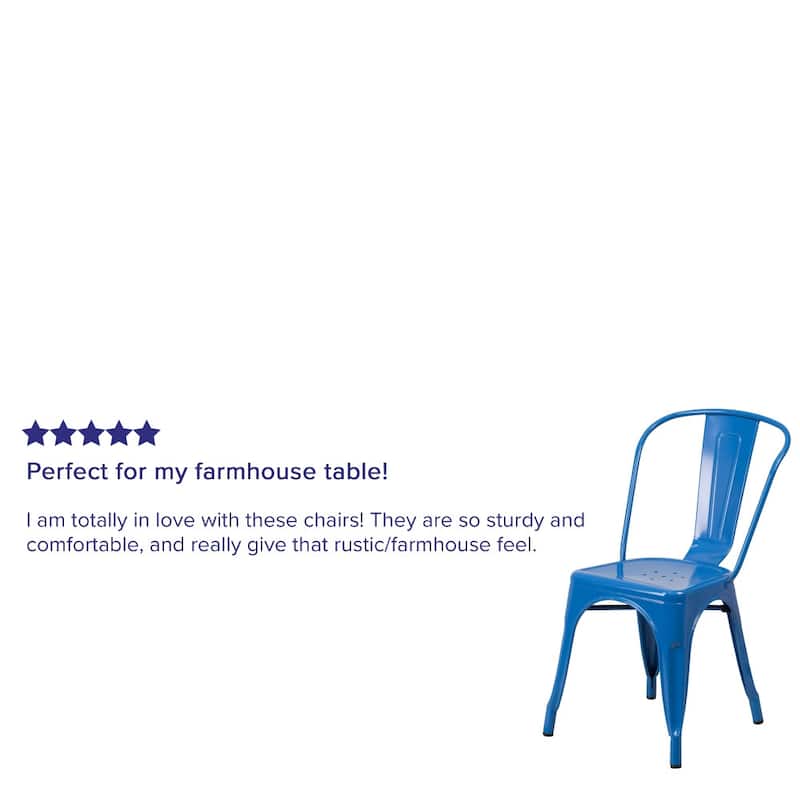 Metal Indoor-Outdoor Stackable Chair