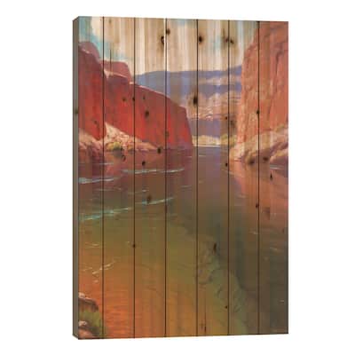 Depths Of The Canyon Print On Wood by Cody DeLong - Multi-Color