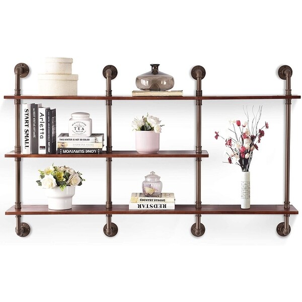 3 tier top industrial pipe shelf