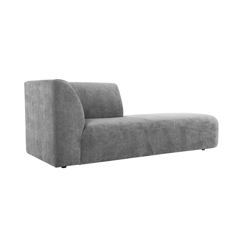 Velvet Upholstered Chaise Lounge - 89.38"L x 35.88"W x 32.63"H