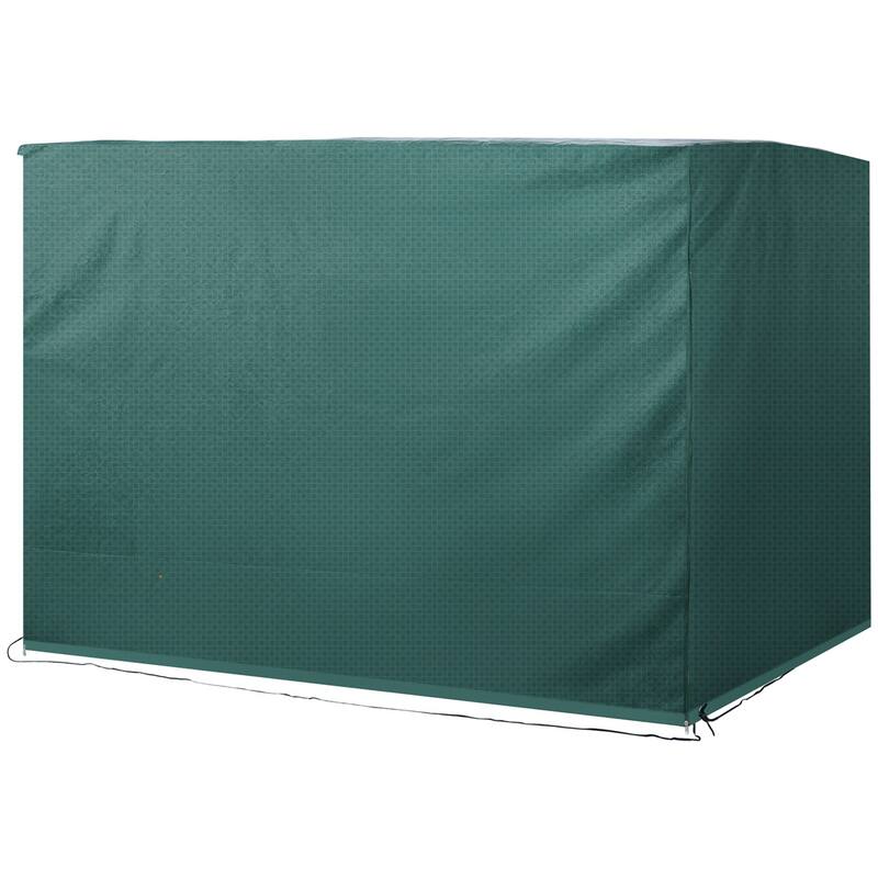 Dark Green Large Outdoor Swing Chair Cover with Waterproof PE Material and UV and Weather Resistant - 84.6" L x 61" W x 59.1" H