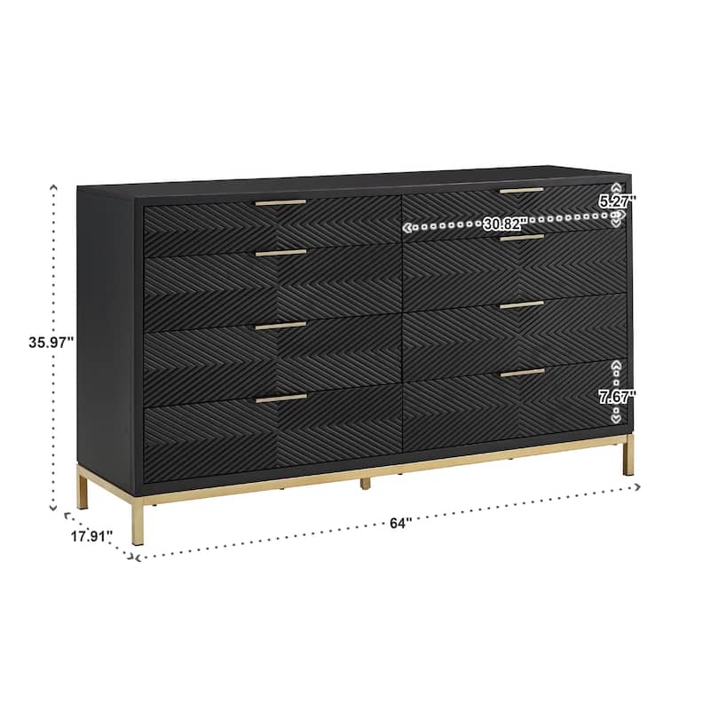 Elea 64" Wide 8 - Drawer Dresser by iNSPIRE Q Bold