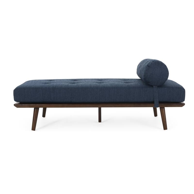Simple Living Chaise Lounge with Rolled Pillow