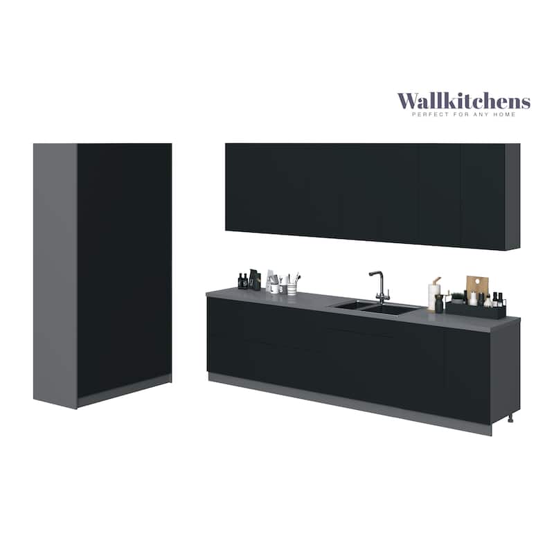 Kitchen Oasis Collection Black Color Base Size 10Ft Wide - 123x50 - Black
