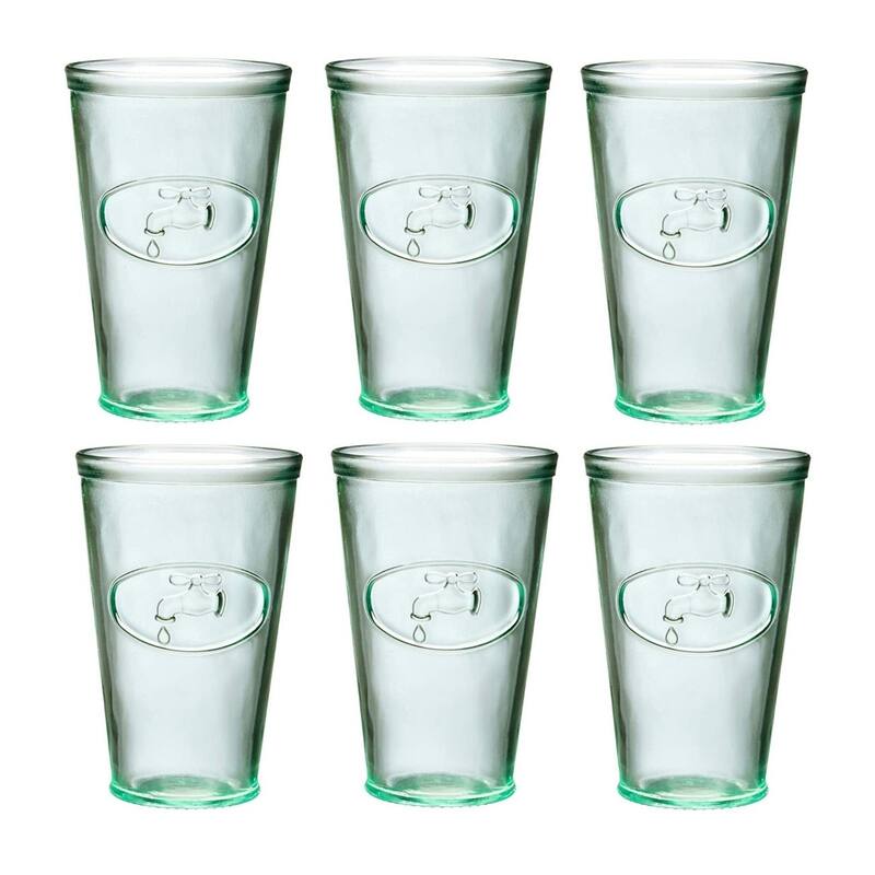 Amici Home Set of 6 Water Tap Collection Drinking Glasses - 16 oz