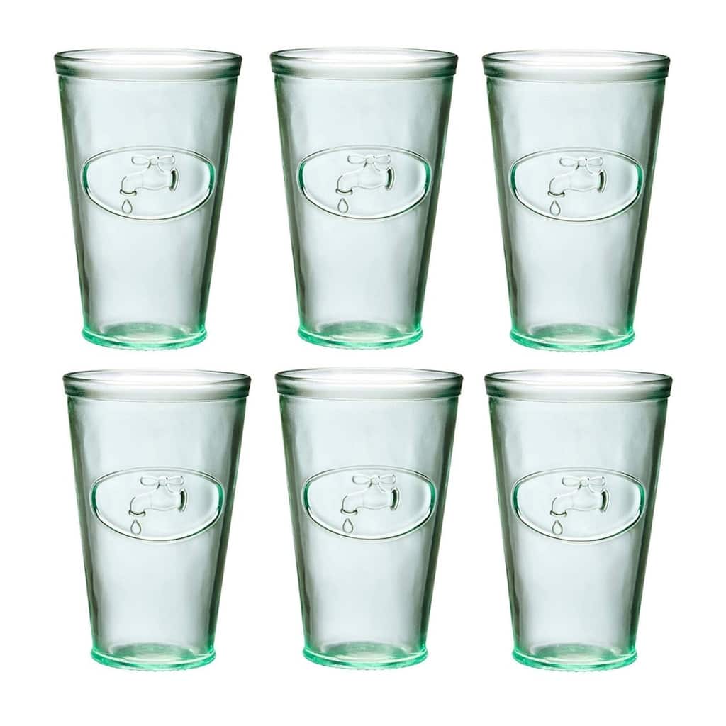 Amici Home Set of 6 Water Tap Collection Drinking Glasses - 16 oz