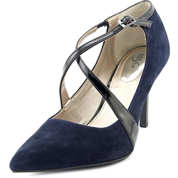 Alfani Trudiee Women Pointed Toe Suede Blue Heels